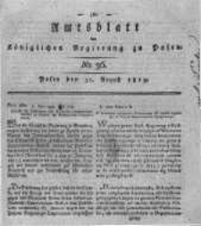 Amtsblatt der K&ouml;niglichen Regierung zu Posen. 1819.08.31 Nro.36