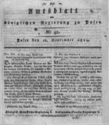 Amtsblatt der K&ouml;niglichen Regierung zu Posen. 1819.09.28 Nro.40