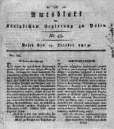 Amtsblatt der K&ouml;niglichen Regierung zu Posen. 1819.10.19 Nro.43