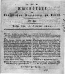 Amtsblatt der K&ouml;niglichen Regierung zu Posen. 1819.10.26 Nro.44