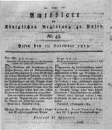 Amtsblatt der K&ouml;niglichen Regierung zu Posen. 1819.11.23 Nro.48