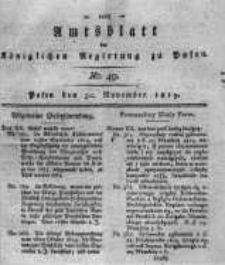 Amtsblatt der K&ouml;niglichen Regierung zu Posen. 1819.11.30 Nro.49