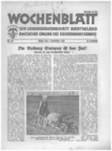 Wochenblatt der Landesbauernschaft Wartheland: amtliches Organ des Reichsnährstandes. 1941.09.06 Jg.39 nr36