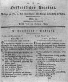 Oeffentlicher Anzeiger. 1819.01.12 Nro.2