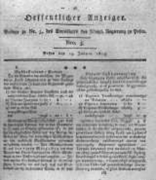 Oeffentlicher Anzeiger. 1819.01.19 Nro.3