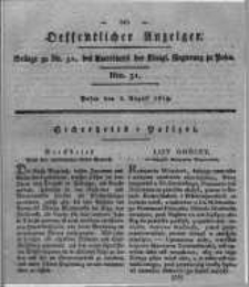 Oeffentlicher Anzeiger. 1819.08.03 Nro.31