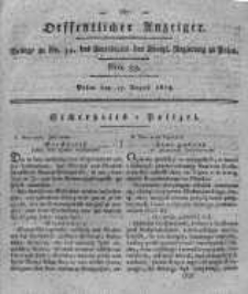 Oeffentlicher Anzeiger. 1819.08.17 Nro.33