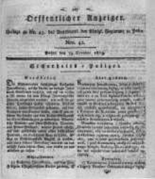 Oeffentlicher Anzeiger. 1819.10.19 Nro.42