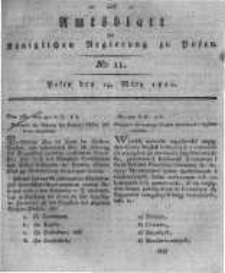 Amtsblatt der K&ouml;niglichen Regierung zu Posen. 1820.03.14 Nro.11