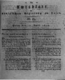 Amtsblatt der K&ouml;niglichen Regierung zu Posen. 1820.04.11 Nro.15