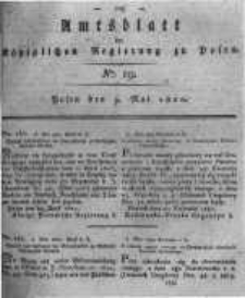 Amtsblatt der K&ouml;niglichen Regierung zu Posen. 1820.05.09 Nro.19