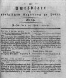 Amtsblatt der K&ouml;niglichen Regierung zu Posen. 1820.06.20 Nro.25