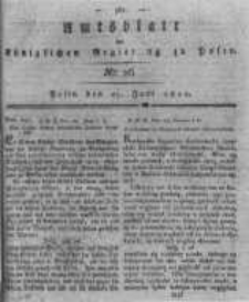 Amtsblatt der K&ouml;niglichen Regierung zu Posen. 1820.06.27 Nro.26