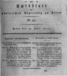 Amtsblatt der K&ouml;niglichen Regierung zu Posen. 1820.07.25 Nro.30