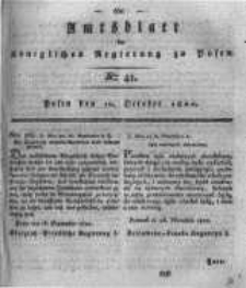 Amtsblatt der K&ouml;niglichen Regierung zu Posen. 1820.10.10 Nro.41
