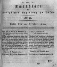 Amtsblatt der Königlichen Regierung zu Posen. 1820.10.10 Nro.41