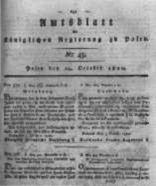 Amtsblatt der K&ouml;niglichen Regierung zu Posen. 1820.10.24 Nro.43