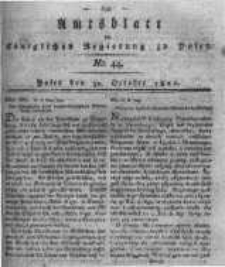 Amtsblatt der K&ouml;niglichen Regierung zu Posen. 1820.10.31 Nro.44