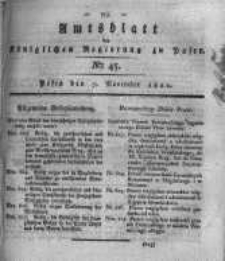 Amtsblatt der K&ouml;niglichen Regierung zu Posen. 1820.11.07 Nro.45