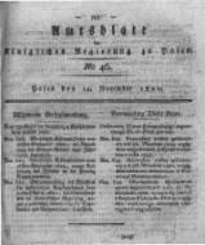 Amtsblatt der K&ouml;niglichen Regierung zu Posen. 1820.11.14 Nro.46