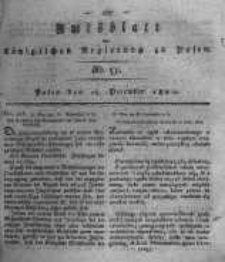 Amtsblatt der K&ouml;niglichen Regierung zu Posen. 1820.12.19 Nro.51