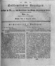 Oeffentlicher Anzeiger. 1820.08.01 Nro.31