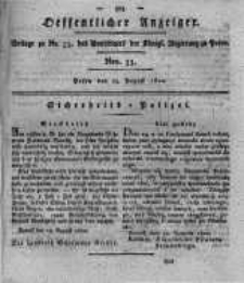 Oeffentlicher Anzeiger. 1820.08.15 Nro.33