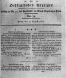 Oeffentlicher Anzeiger. 1820.08.22 Nro.34