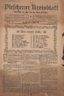 Pleschener Kreisblatt: Amtlicher Anzeiger f&uuml;r den Kreis Pleschen 1911.01.04 Jg.59 Nr1
