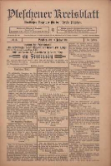 Pleschener Kreisblatt: Amtlicher Anzeiger für den Kreis Pleschen 1911.01.18 Jg.59 Nr5