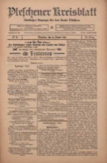 Pleschener Kreisblatt: Amtlicher Anzeiger für den Kreis Pleschen 1911.01.21 Jg.59 Nr6