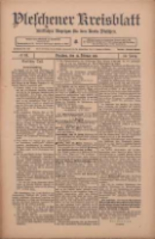 Pleschener Kreisblatt: Amtlicher Anzeiger für den Kreis Pleschen 1911.02.22 Jg.59 Nr15