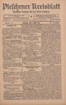 Pleschener Kreisblatt: Amtlicher Anzeiger f&uuml;r den Kreis Pleschen 1911.03.01 Jg.59 Nr17