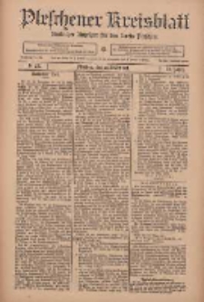 Pleschener Kreisblatt: Amtlicher Anzeiger f&uuml;r den Kreis Pleschen 1911.03.22 Jg.59 Nr23