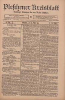 Pleschener Kreisblatt: Amtlicher Anzeiger für den Kreis Pleschen 1911.04.15 Jg.59 Nr30