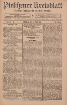 Pleschener Kreisblatt: Amtlicher Anzeiger f&uuml;r den Kreis Pleschen 1911.04.29 Jg.59 Nr34