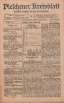 Pleschener Kreisblatt: Amtlicher Anzeiger f&uuml;r den Kreis Pleschen 1911.08.23 Jg.59 Nr67