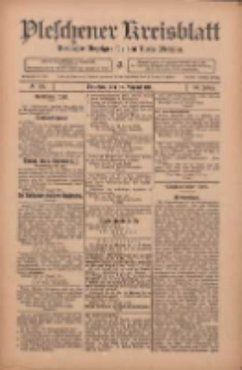 Pleschener Kreisblatt: Amtlicher Anzeiger f&uuml;r den Kreis Pleschen 1911.08.26 Jg.59 Nr68