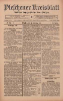 Pleschener Kreisblatt: Amtlicher Anzeiger für den Kreis Pleschen 1911.09.09 Jg.59 Nr72