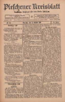 Pleschener Kreisblatt: Amtlicher Anzeiger für den Kreis Pleschen 1911.10.25 Jg.59 Nr85