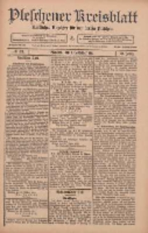 Pleschener Kreisblatt: Amtlicher Anzeiger für den Kreis Pleschen 1911.10.01 Jg.59 Nr87