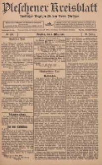 Pleschener Kreisblatt: Amtlicher Anzeiger für den Kreis Pleschen 1912.03.09 Jg.60 Nr20