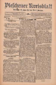 Pleschener Kreisblatt: Amtlicher Anzeiger für den Kreis Pleschen 1912.09.25 Jg.60 Nr77