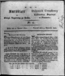 Amtsblatt der K&ouml;niglichen Regierung zu Posen. 1821.01.09 Nro.2