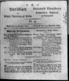 Amtsblatt der K&ouml;niglichen Regierung zu Posen. 1821.01.23 Nro.4