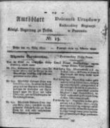Amtsblatt der K&ouml;niglichen Regierung zu Posen. 1821.03.27 Nro.13