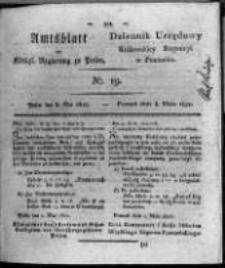 Amtsblatt der K&ouml;niglichen Regierung zu Posen. 1821.05.08 Nro.19