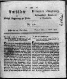 Amtsblatt der K&ouml;niglichen Regierung zu Posen. 1821.05.22 Nro.21