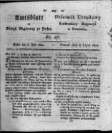 Amtsblatt der K&ouml;niglichen Regierung zu Posen. 1821.07.03 Nro.27