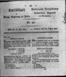 Amtsblatt der K&ouml;niglichen Regierung zu Posen. 1821.07.31 Nro.31